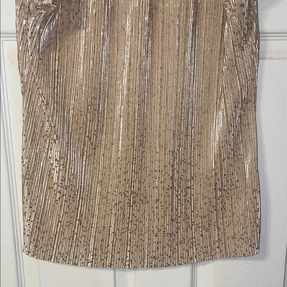 New with tags Shimmering Gold Blouse with Keyhole Neckline - Picture 7 of 7